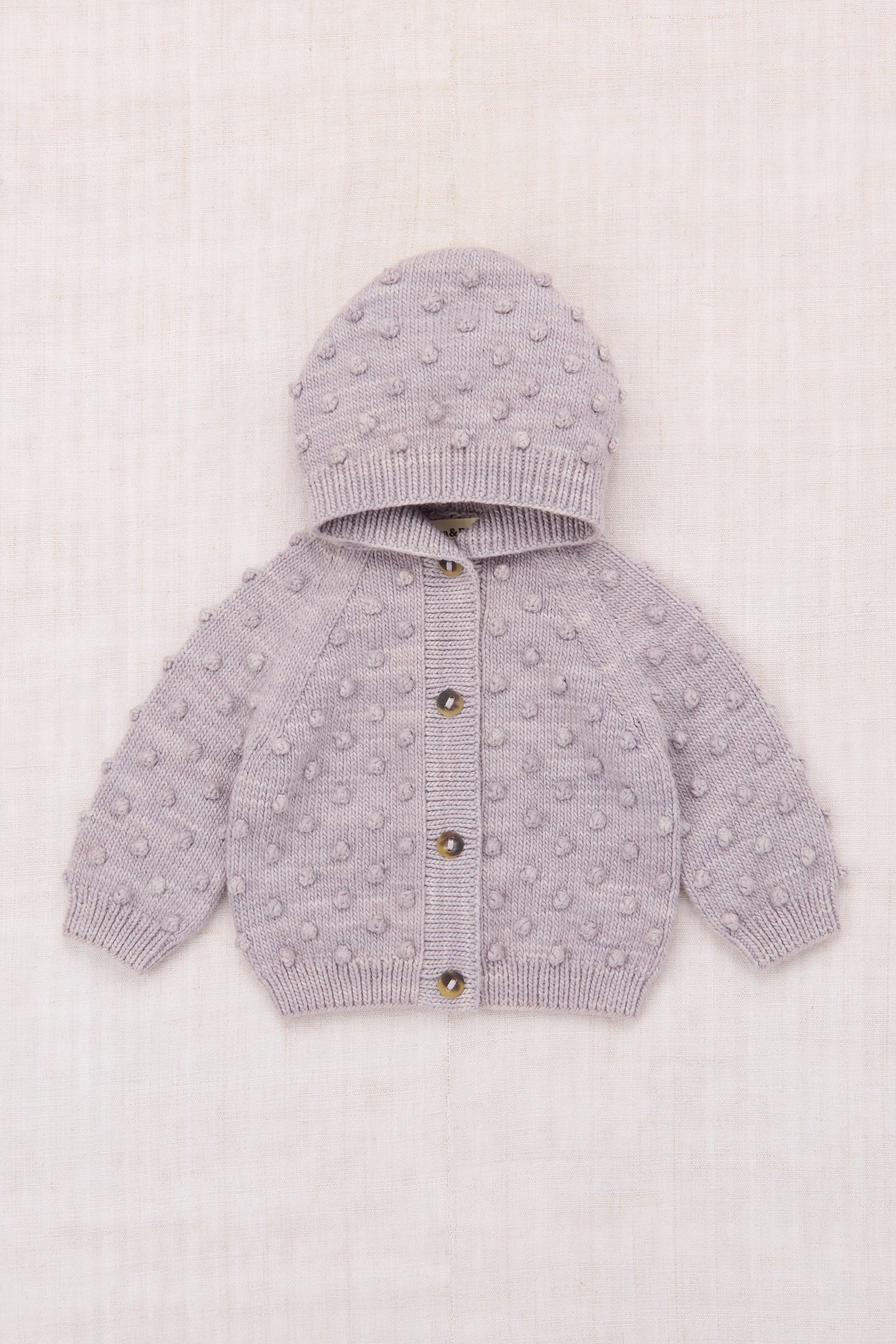 Baby Hooded Popcorn Cardigan